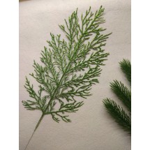 Ветки с глиттером 40*16 см, зеленый, цена за 1 шт